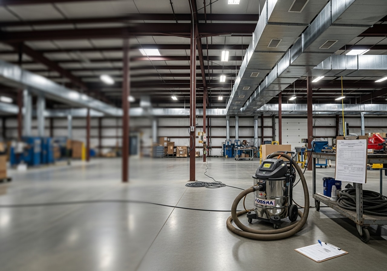 Commercial warehouse air duct cleaning service in Alcoa facility