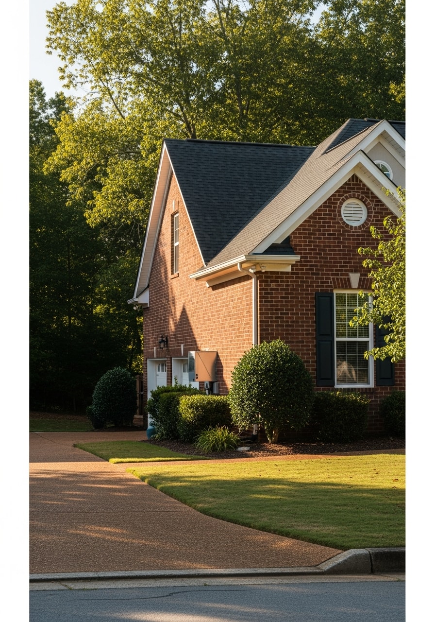 A Maryville home with traditional architecture, well-maintained landscaping, and clear property boundaries.